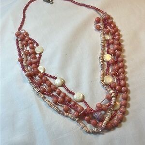 Elegant Pink Beaded Necklace